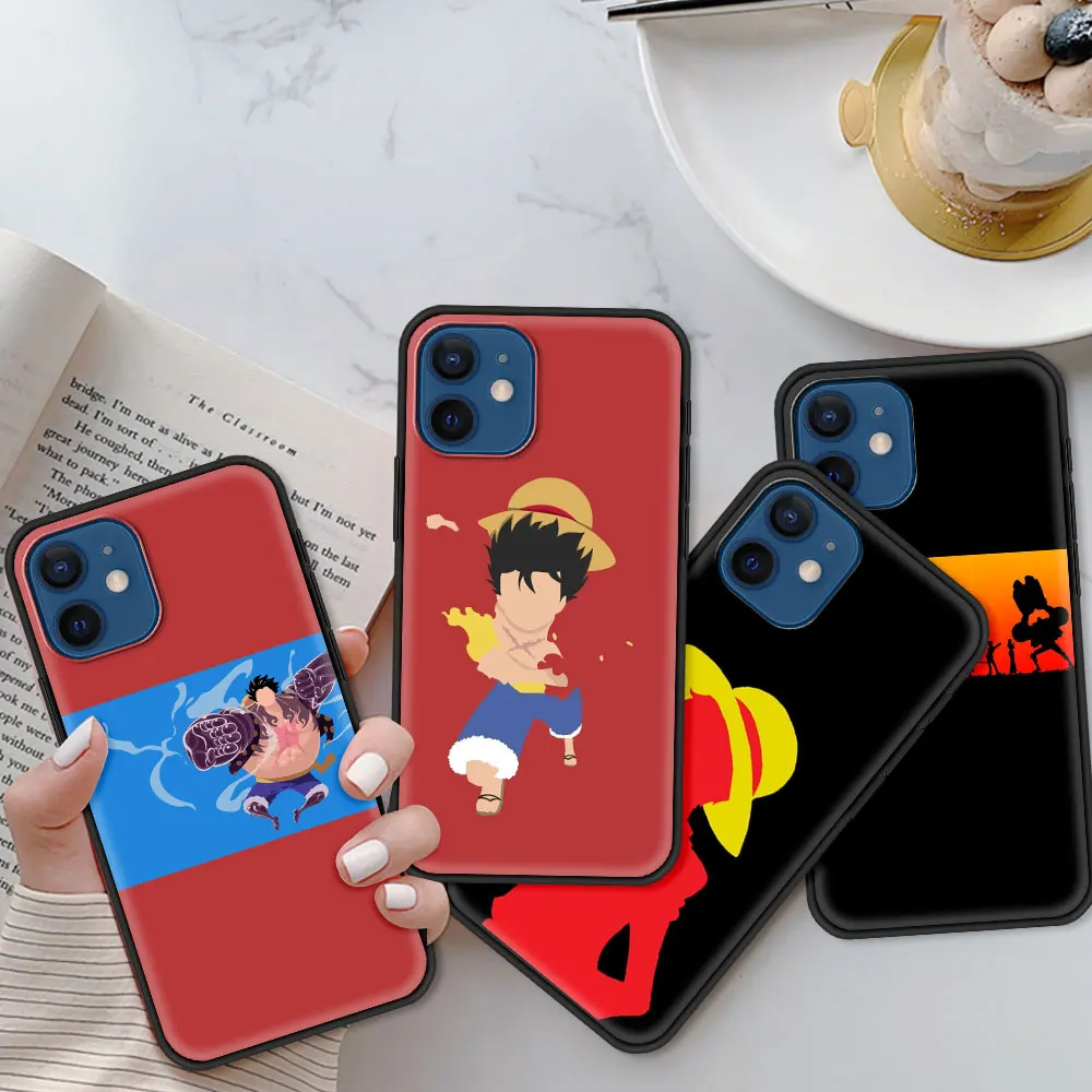 Чехол для Телефона iphone 12 pro max 11 8 7 6 s XR Plus минималистичный аниме Asce Franky черный