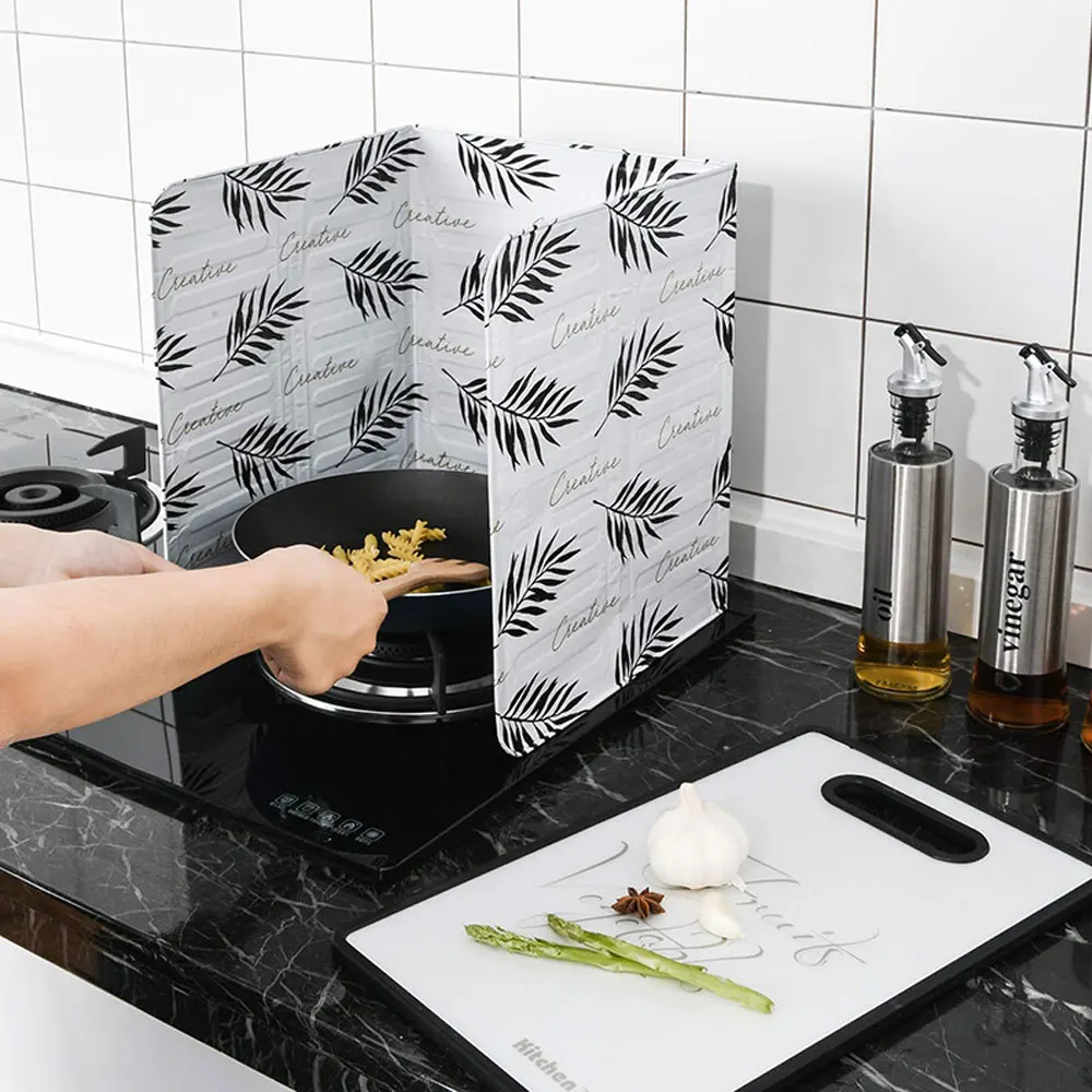 

Kitchen Cooking Frying Pan Oil Splash Screen Protection Cover Anti Splatter Shield Guard Cooking Oil Splash Guard Divider Tools