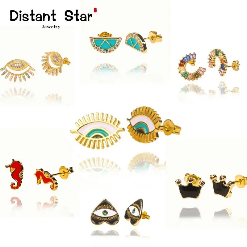 Женские серьги-гвоздики турецкие глаза | Украшения и аксессуары