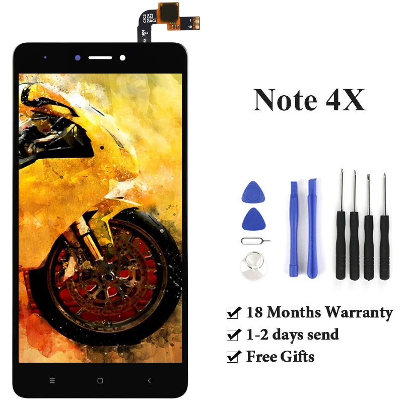

5.5" inch LCD Screen For xiaomi Redmi Note 4X LCD Quality Display Digitizer With/No Frame Phone Replacement Assembly