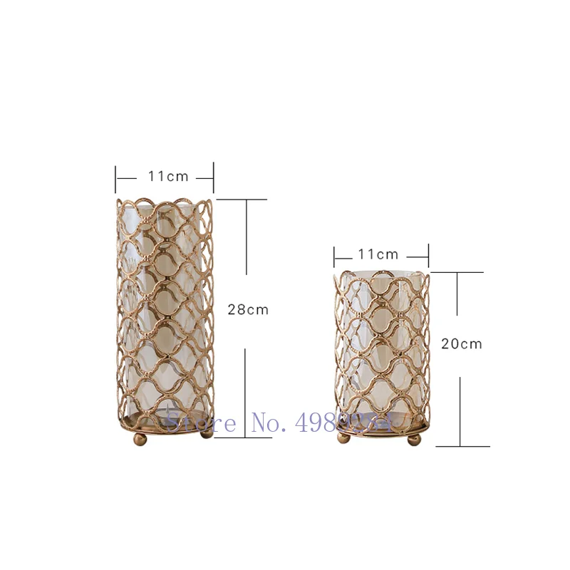 Hollow Out Metal Rack Golden Geometry Vase 5 Hollow Out Metal Rack Golden Geometry Vase 5