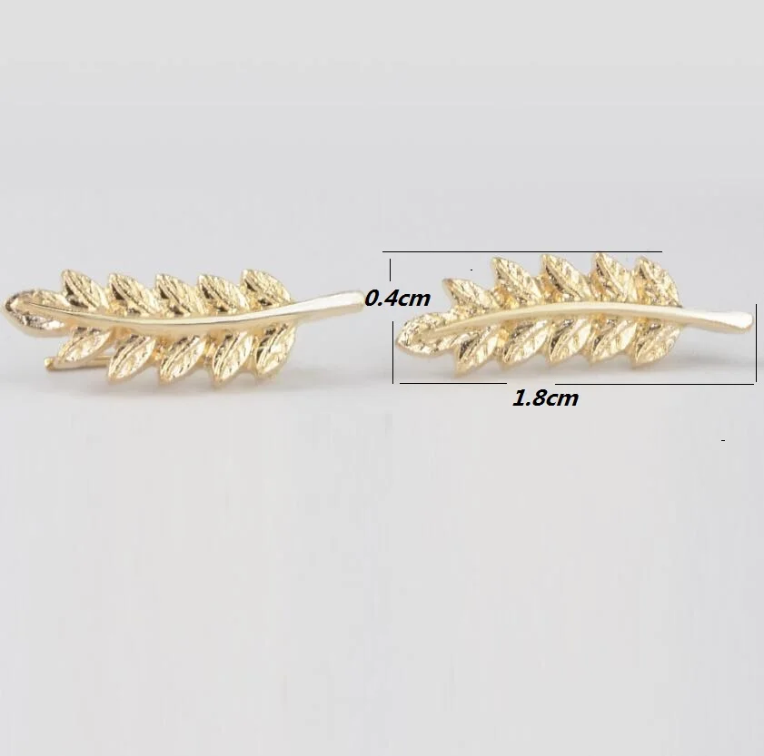 Yiustar, винтажные серьги в виде листьев, для альпинизма, маленькая луна, звезда, серьги-гвоздики для женщин, модное ювелирное изделие, милая птица, животное, ухо, манжета, подарок - Окраска металла: 213g
