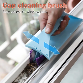 

Handheld Foldable Glass Cleaning Microfiber Cloth Wipe Window Groove Gap Shovel Household Keyboard Window Cleaning Tool Device