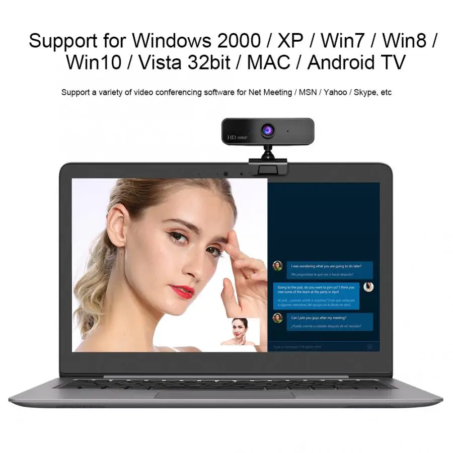 1920x1080 динамическое разрешение HD 1080P Черная Камера для Windows 2000/XP/Win7/Win8/Win10/Vista 32 бит