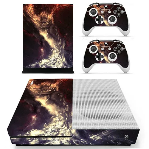 Полное покрытие кожи стикер наклейка протектор для Xbox One S консоль и контроллеры для Xbox One тонкая кожа стикер s винил - Цвет: YS-xboxoneS-1776