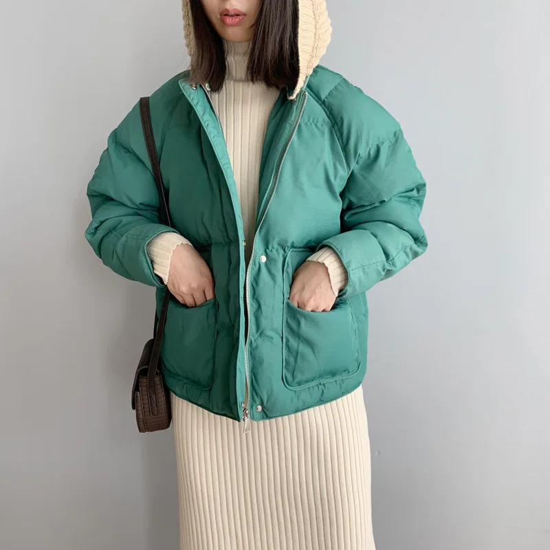 Winter Jacket women Womens Parkas Thicken Outerwear solid hooded Coats Short Female Slim Cotton padded basic tops