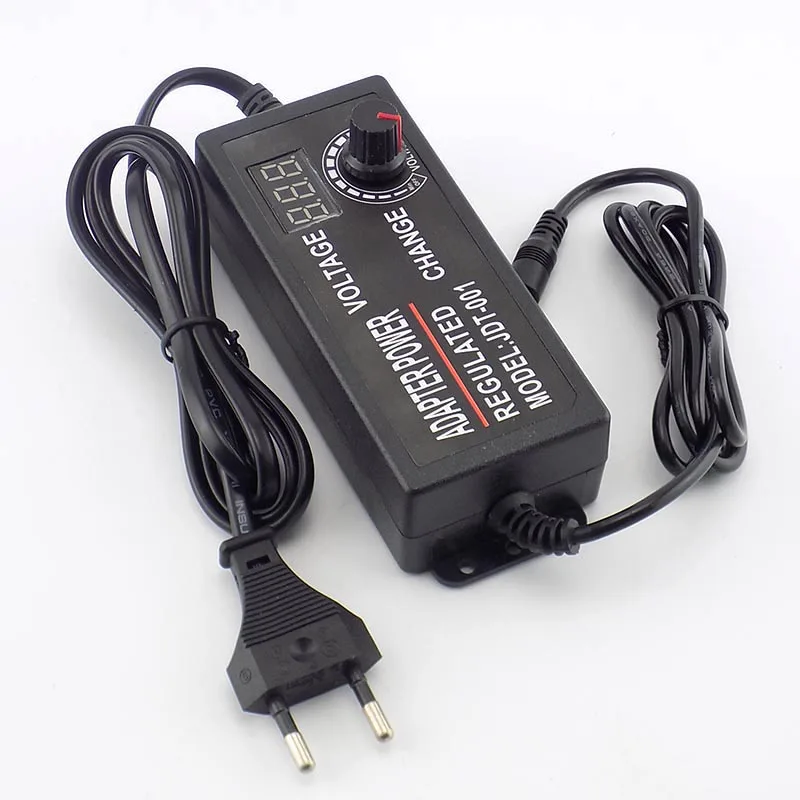 AC 100-220V к DC 3-12V 5A Регулируемый адаптер питания CCTV камера для светодиодной ленты светильник дисплей экран зарядное устройство O21