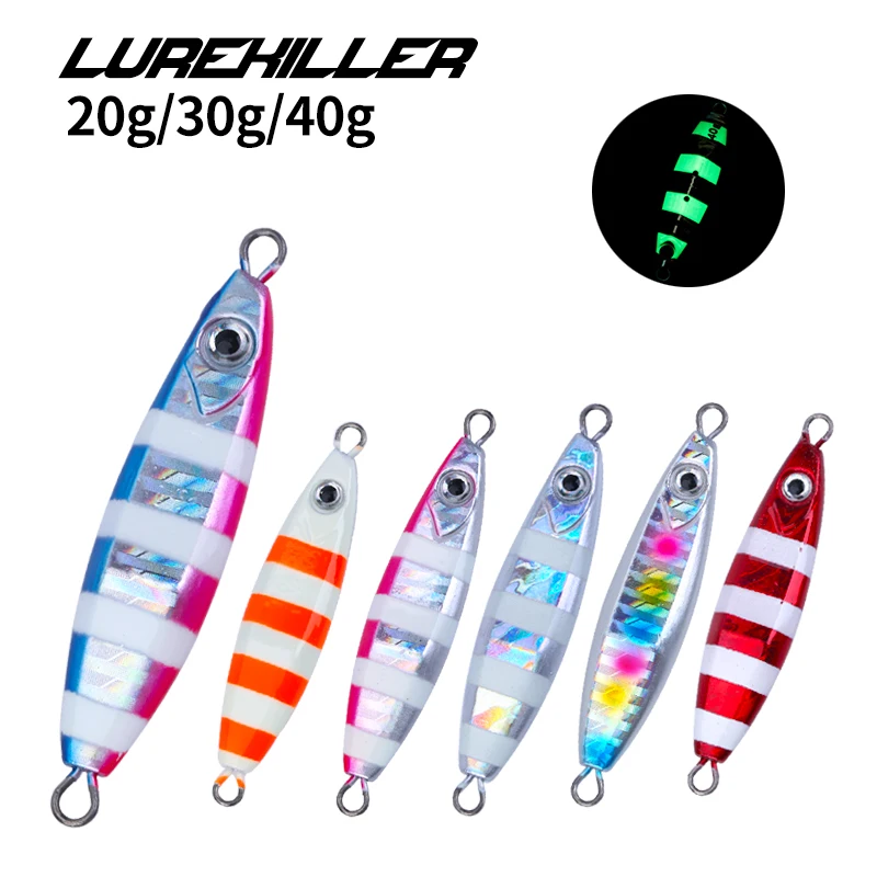 Lurekiller Новая Металлическая литая джиг ложка 20 г 30 40 приманка для ловли рыбы на море