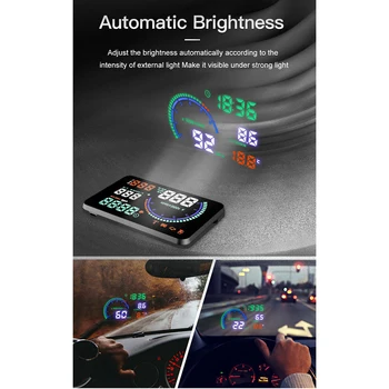 

3inch LCD OBD2 P12 Car HUD Computer Head Up Display Smart HD Digital Display Brand New And High Quality