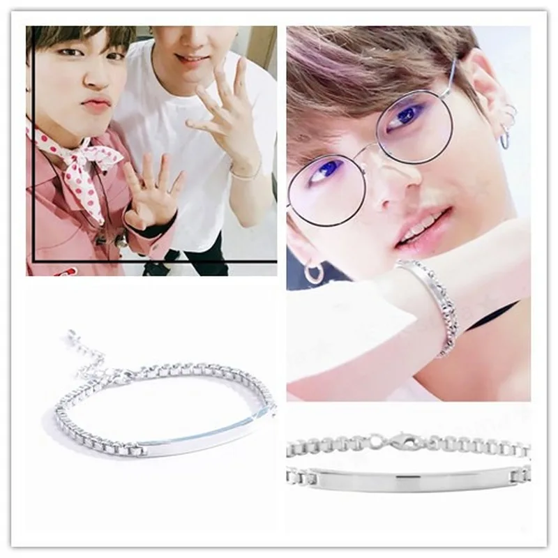 

Kpop Bangtan Boys Bracelets surrounding Tian Keguo JK fruit same type simple chain and all kinds of pure chain Gift