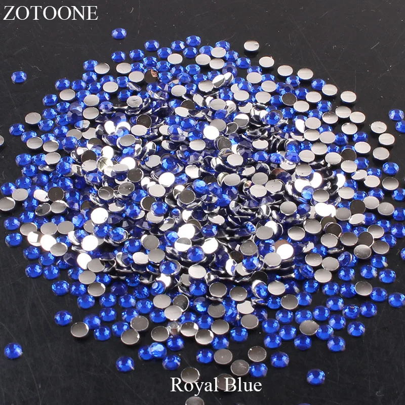 ZOTOONE 2 6 мм 1000 шт. прозрачные Стразы AB без горячей фиксации с плоской задней