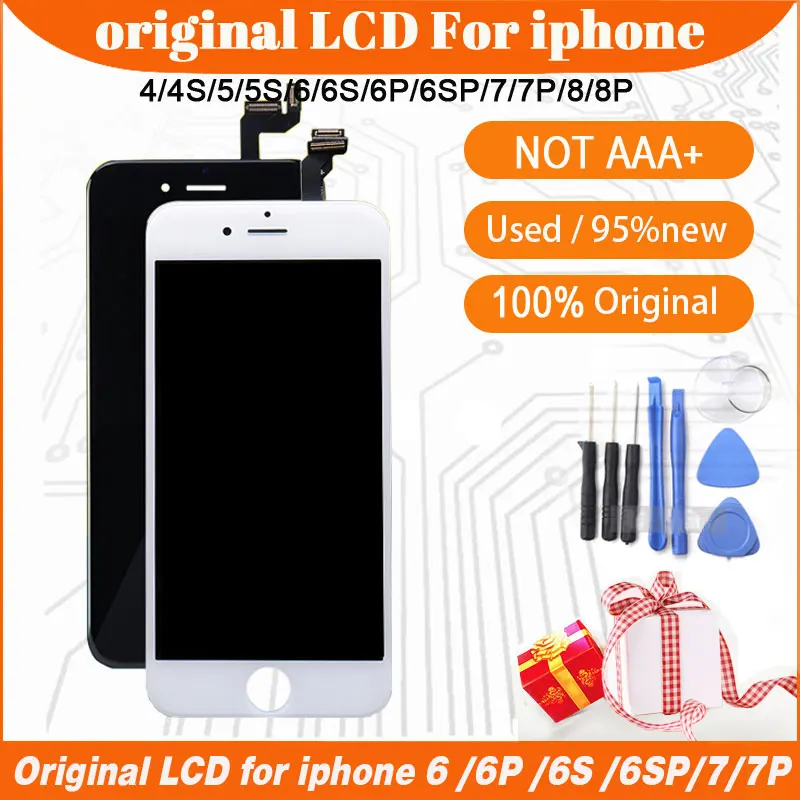 Дисплейный модуль для iPhone 4S 100% оригинальный 5S 6S 7 Plus 6 8P | Мобильные телефоны и