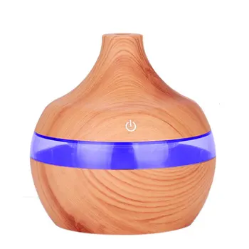 

Humidifier Air Diffuser Ultrasonic Air Humidifier Wood Grain 7 Colors Changing Led Lights For Office Home Car