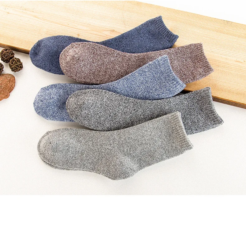 Раз Для мужчин зимние носки Канада-30 градусов шерсть мериноса лыжный носок шерстяные носки для Для мужчин сгуща носки, одноцветные, Цвет теплый