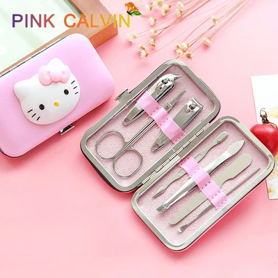

7pcs Pro Manicure Set Nail Kit Nail Art Tools All For Manicure Sets Pedicure Care With Pusher Ingrown Nail File Polish Tweezer
