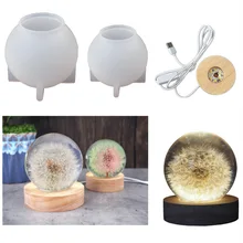 DIY Silicone Epoxy Resin Mold Round Ball Night Light Silicone Mold LED Night Light Lamp Holder Bottle Silicone Mold Hand-made