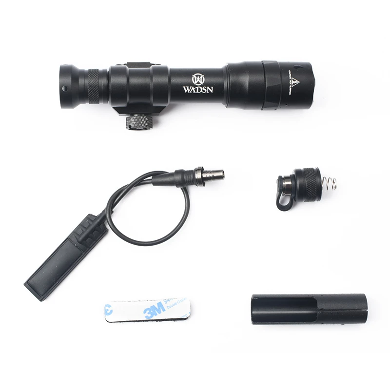 

Tactical Flashlight M600DF Dual Fuel LED Scout Light 1400 Lumens Airsoft Torches Fit 20mm 1913 Rails Weapon Lights WD04001