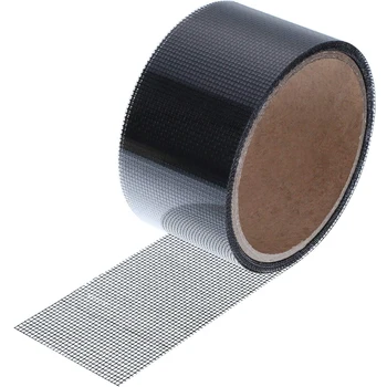 

1 Roll 5cm X 2m Tape Black Universal Strong Adhesive Patch Covering Mesh Practical Window Screen Fiberglass Repair Durable
