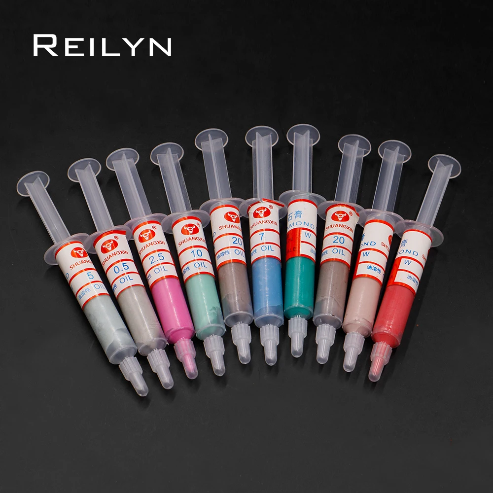 

12PCS Diamond Polishing Pastes 0.5-10 Micron Syringe Paste for Polishing Compound Polishing Pastes