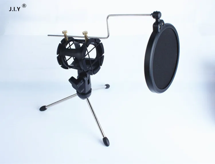 

Sing along K Song Recording Microphone Only Holder of Microphone Double Layer Anti-Spray Holder Desktop Tripod