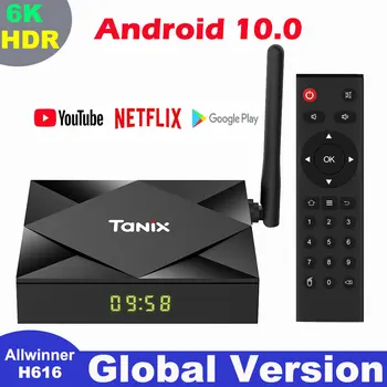 

TX6s Android 10.0 TV Box 4GB/32GB Allwinner H616 64-bit Quad core 2.4/5GHz Dual WiFi BT4.1 3D 4K H.265 HDMI2.1 Smart TV Box