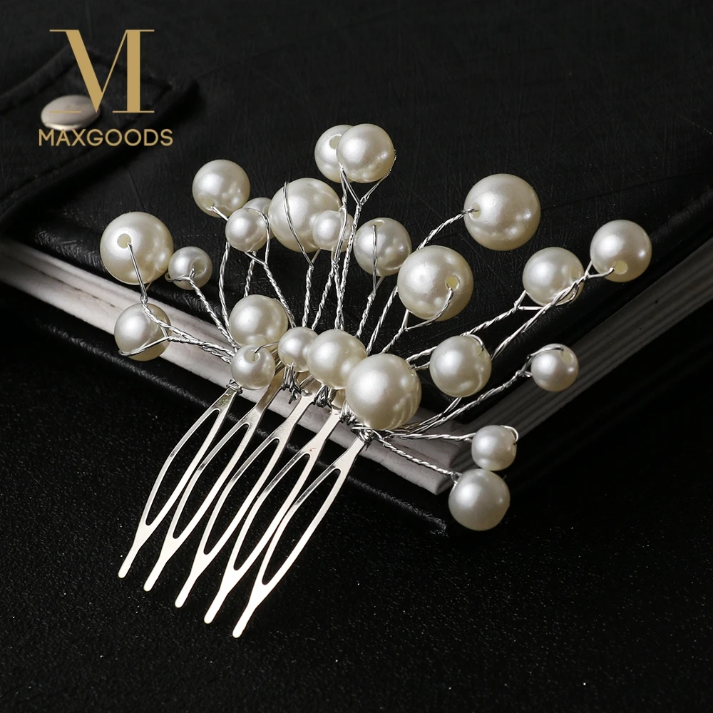 

Luxury Gold Flower Hair Combs Women Headdress Prom Bridal Wedding Hair Pins Elegant Gold Leaves Hair Jewelry
