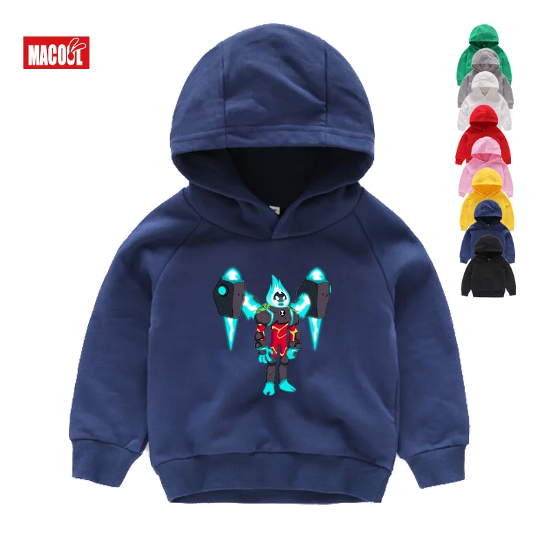 Новинка; детские толстовки с капюшоном Omnitrix Ben 10; детская одежда; толстовки с капюшоном; зимние топы для малышей; толстовки с длинными рукавами с героями мультфильмов для мальчиков и девочек