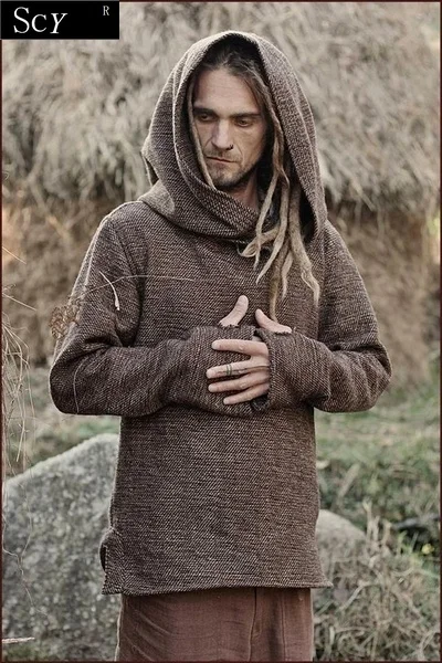 New men's fashion Thermal long sleeve sweater hoodies   vintage hoodie men