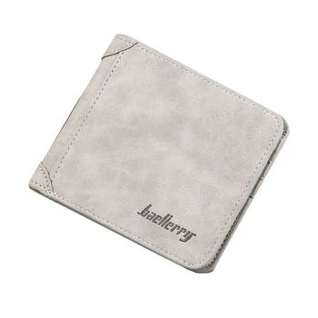 

Men Wallet Fashion Casual Frosted Solid Color Mens Wallet Leather Horizontal Vertical Man Wallets