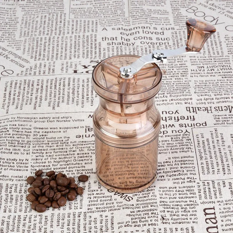 ABUI-Hand Grinder Coffee Bean Grinder Manual Mill Mini Portable Manual Coffee Machine Household Grinder Container
