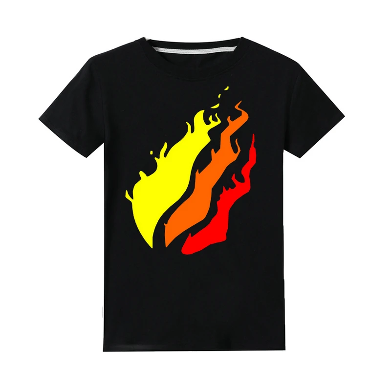 T1034Black Г. Летняя детская хлопковая футболка с короткими рукавами для мальчиков и девочек с рисунком из мультфильма «несказанная» Детская одежда От 6 до 14 лет - Цвет: T1034Black