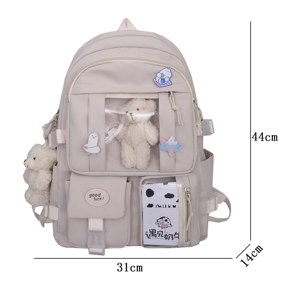 Japanese High School Girls Backpack School Bags For Teenage Girls Multi Pockets New Kawaii Backpack Women Harajuku Cute Mochila Stylish Backpacks discount