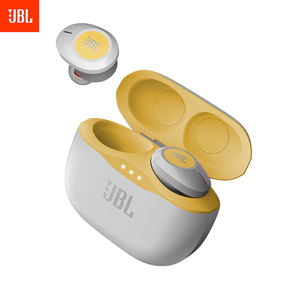 Оригинальные JBL T120 TWS True беспроводные bluetooth-наушники TUNE 120TWS стерео наушники бас звук наушники гарнитура - Цвет: JBL T120 TWS yellow