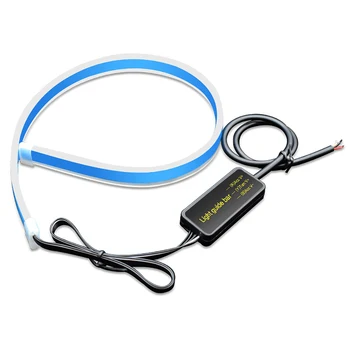 

2x Ultrafine Cars DRL LED Daytime Running Lights White Turn Signal Yellow Guide Strip for Headlight Assembly Drop Shipping