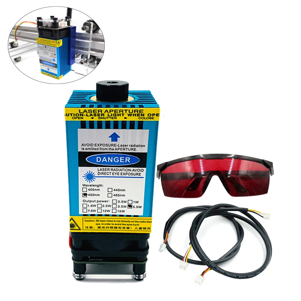 

500mw - 15000mw Laser adjustable focus Laser Module For CNC Wood Laser Engraver DIY Laser Engraving Machines Cutting Accessories