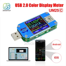 UM24 UM24C UM25 UM25C UM34 UM34C измеритель напряжения тока USB 2 0 Micro Type C ЖК