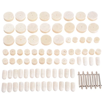 

21pcs Large+ 29pcs Small + 30pcs Bullet Wool Felt Polishing Pad sets + 10pcs Shanks Rotary Tool Buffing Pad Grinding Wheel