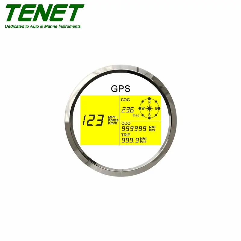 IP66 방수 디지털 GPS 속도계, 설치 직경 85mm
