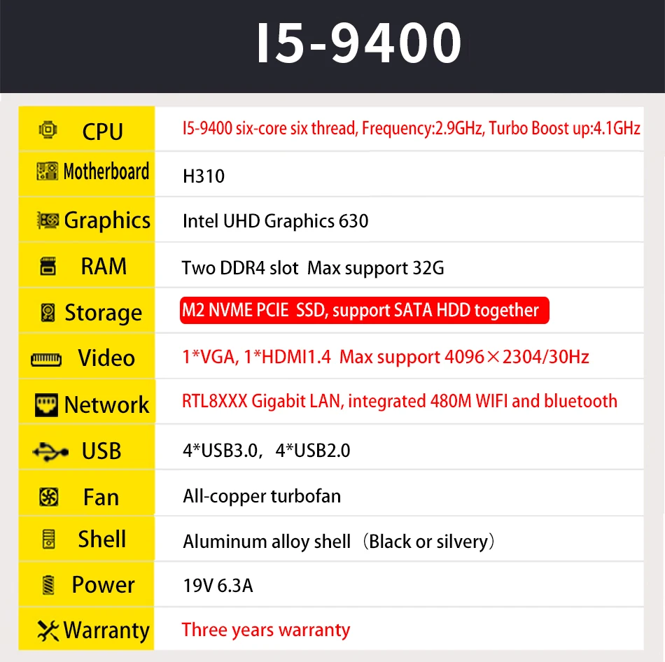 MSECORE i3 9100 i5 9400DDR4 игровой Мини ПК Windows 10 Настольный компьютер игра barebone linux intel UHD630 HD VGA wifi bluetooth