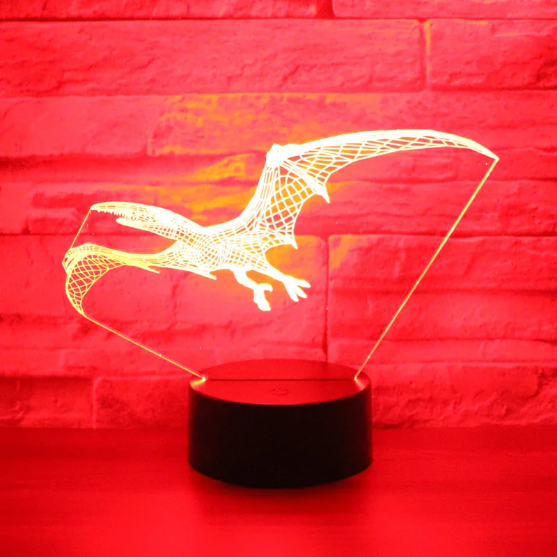 

3D LED Night Light Soaring Dinosaur Pterosaur Come with 7 Colors Light for Home Decoration Lamp Amazing Visualization Optical