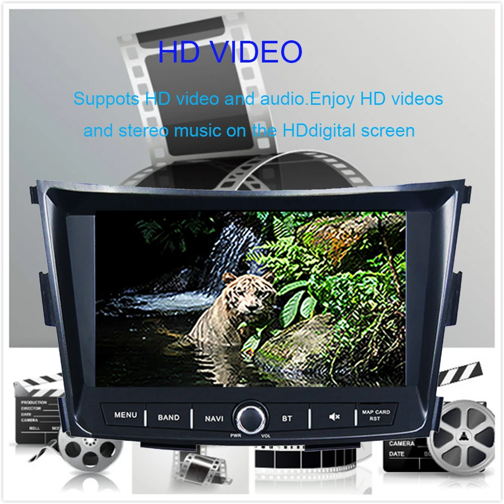  8'' 4GB RAM Android 9.0 Octa Core Car Radio Stereo with Bluetooth For SsangYong Tivoli 2015-2020 Ca