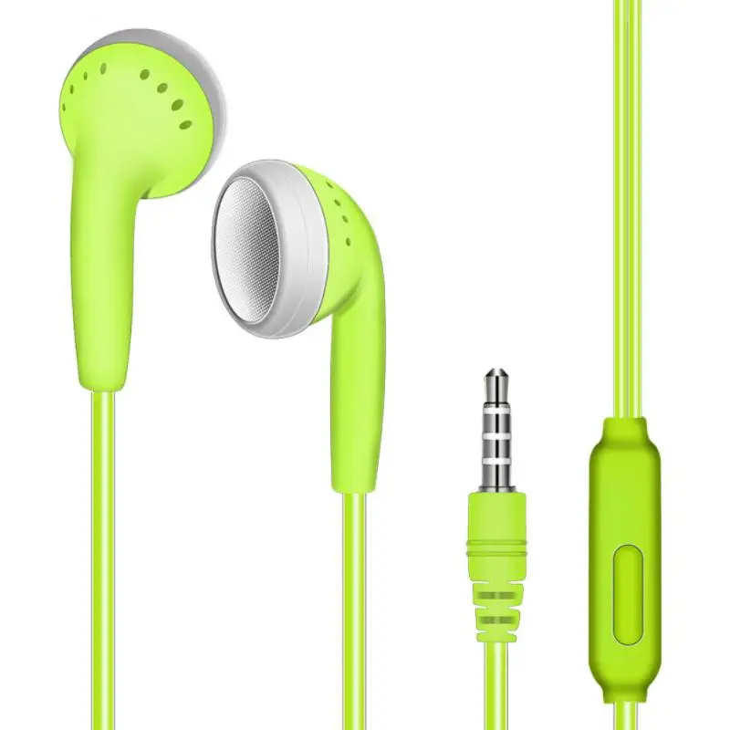 Wired Earphones In-ear Flat Earphone Accessories Earplugs Subwoofer With Wheat Earphones Wired In-line Headset Voice Headset Portable