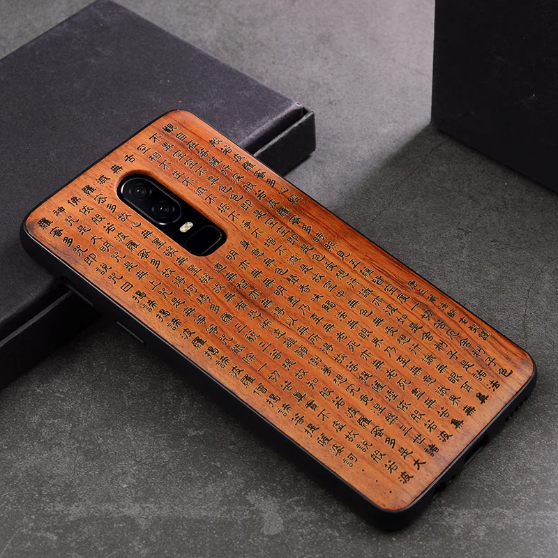 Чехол для телефона для Oneplus 7 Pro 6 6T 5T натуральный роскошный резной деревянный TPU чехол для Oneplus 6 6T 5T противоударный чехол-накладка - Цвет: XJ