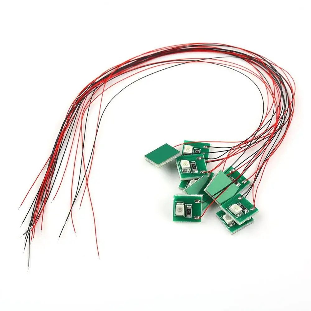 DD00W 10 шт. Предварительно проводной яркий белый SMD 3528 Светодиодный светильник 12 В ~