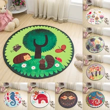 Мультфильм круглый ковер детская комната компьютерный стул коврик детская спальня игровой коврик игровой Коврик противоскользящий ковер для детской комнаты игровые игрушки ползающий коврик