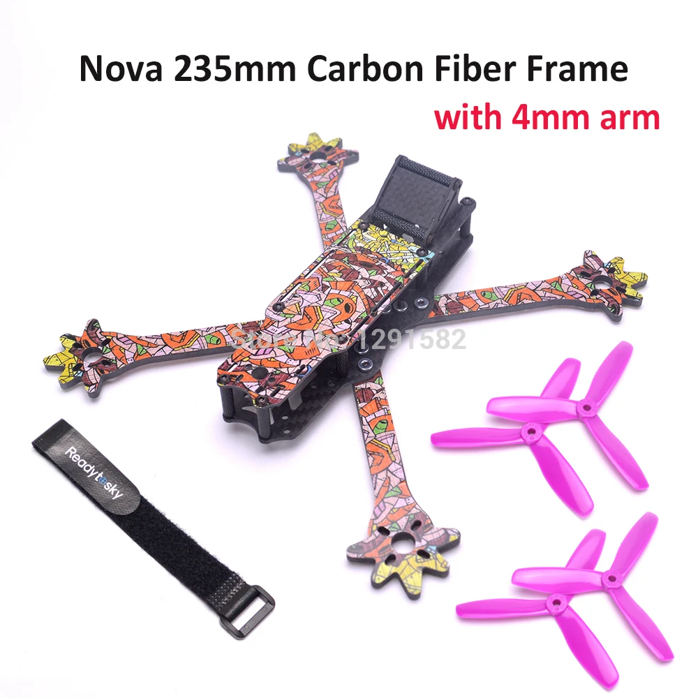 

Hot FPV Nova Freestyle 235 235mm full 3k Carbon fiber True-X frame Quadcopter with 4mm arm For FPV Racing Drone