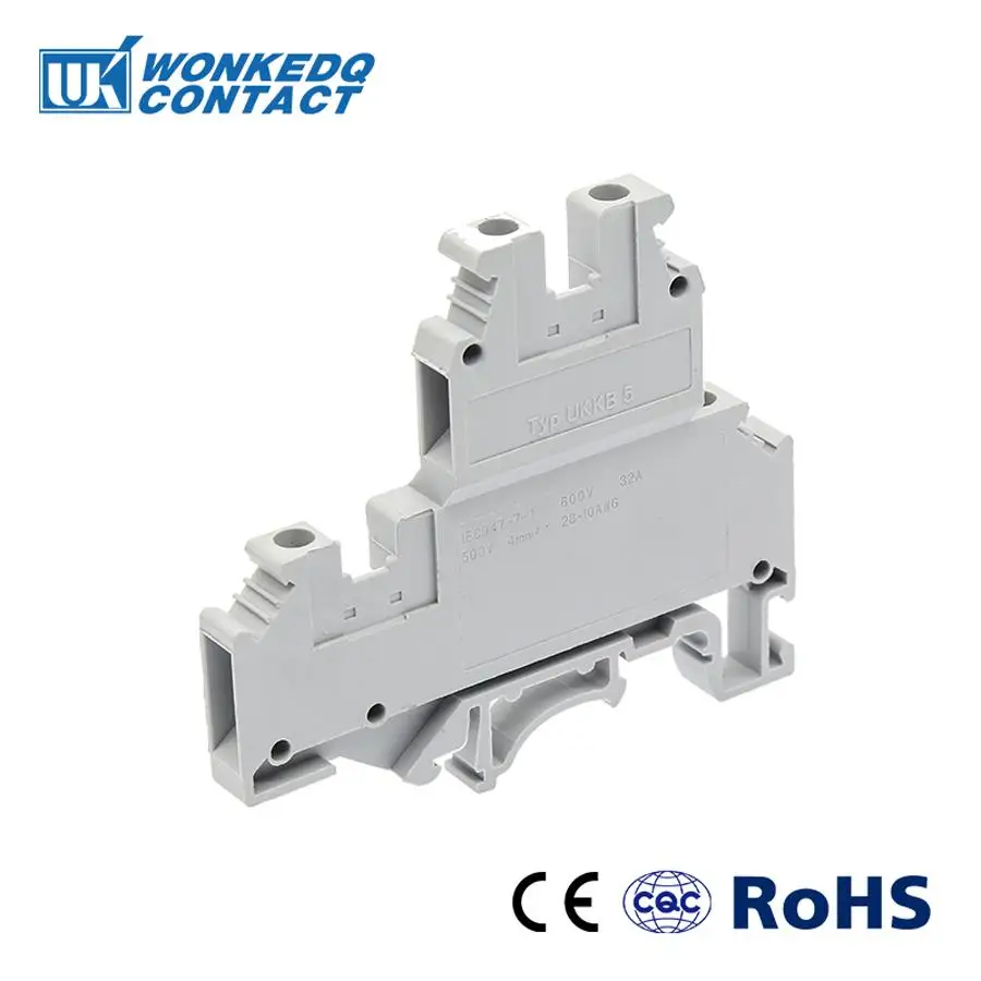 Клеммные блоки на din-рейку 10 шт. UKKB-5 вместо контактного разъема PHOENIX двухслойный клеммный винт проводка UKKB5