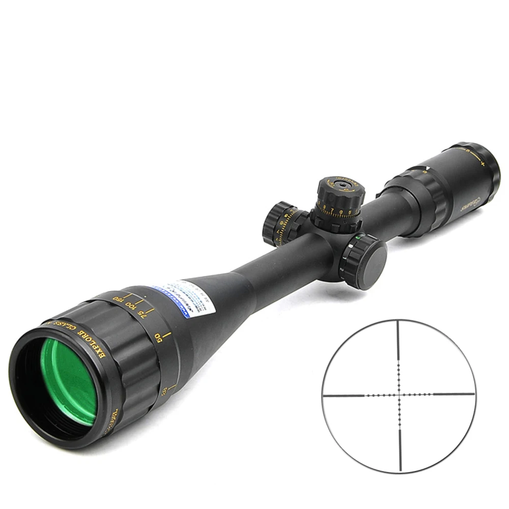 Cena Sniper 6 24x50 AOE nowy pakiet złoty znakowanie wzrost jakości karabin zakres z czerwony, niebieski i zielony podświetlany na polowanie CAZA