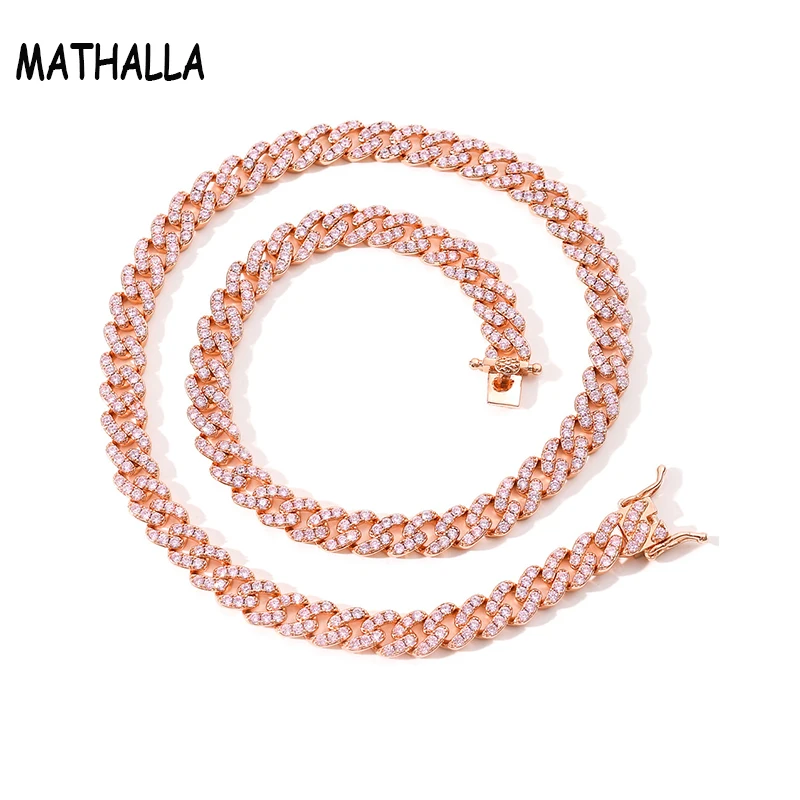 Кубинская цепочка MATHALLA из меди с розовым фианитом Майами ювелирные изделия