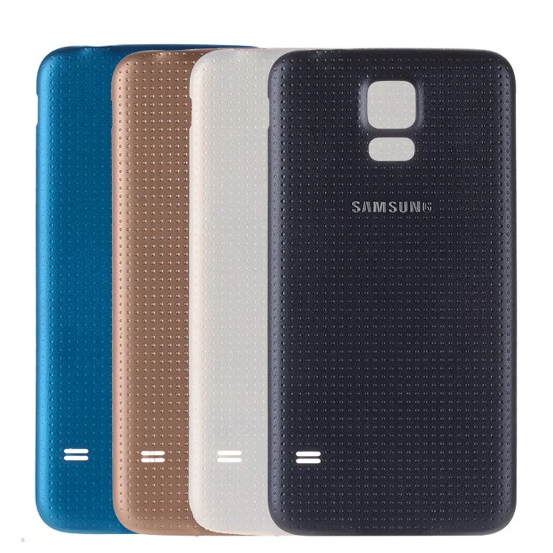 Задняя крышка батареи для samsung Galaxy S5 i9600 G900 задняя крышка корпуса батарейный чехол запасные части